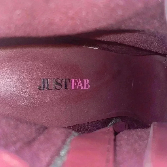 JustFab Niara Burgundy‎ Heeled Boots Size 9 - Picture 6 of 8